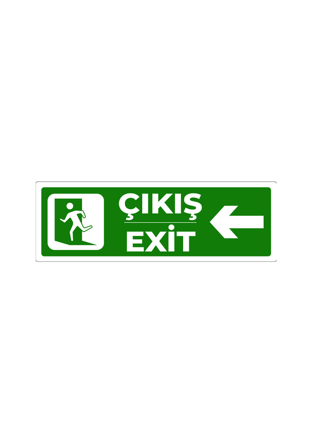Çıkış Exit UYARI LEVHASI  32x12cm